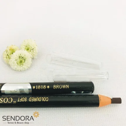 Chì xé kẻ chân mày 2 tem cao cấp màu nâu đen