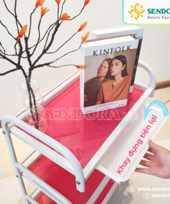 Xe đẩy spa 3 tầng mặt kính HMTL-5010