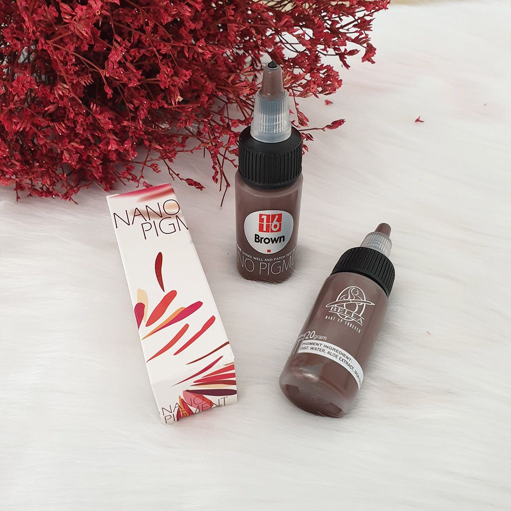 Mực phun xăm Bella Nano 16 – Brown 2 Mực phun xăm Bella, Mực phun xăm Nano 16