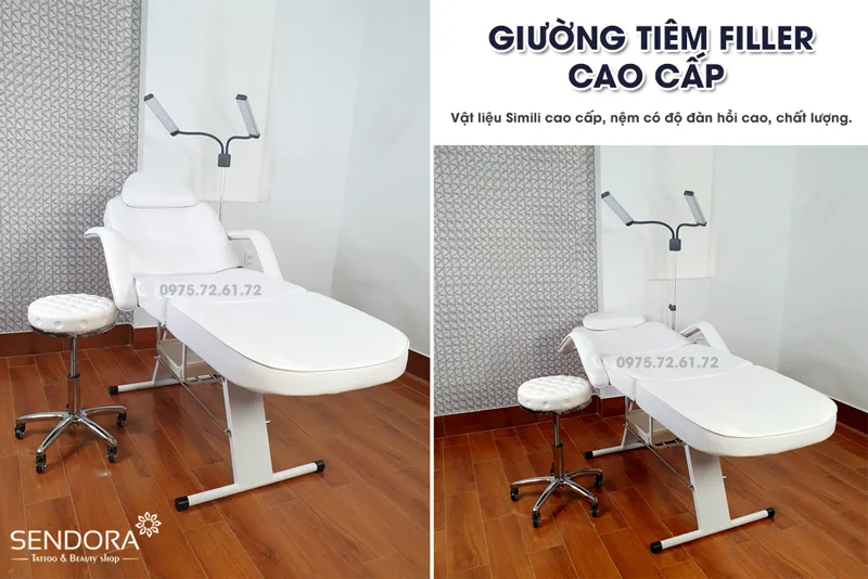 Giường phun xăm cao cấp, giường tiêm filler Giường tiêm Filler cao cấp