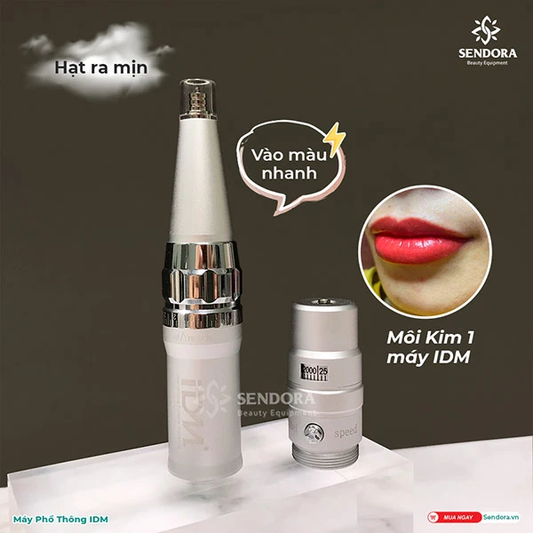 Máy phun xăm IDM tích điện có thể sử dụng cho phun mày, môi, mí