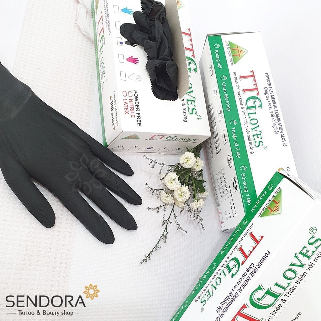 Gang tay y te Nitrile ttgloves sendora 3