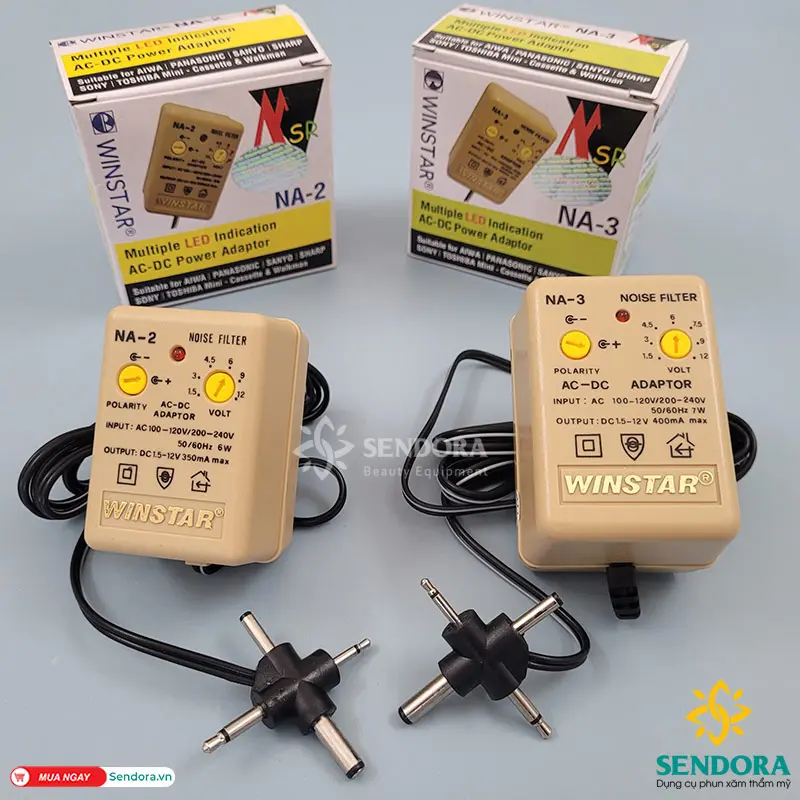 Sạc đa năng máy phun xăm (Adaptor) Winstar NA-2 và NA-3