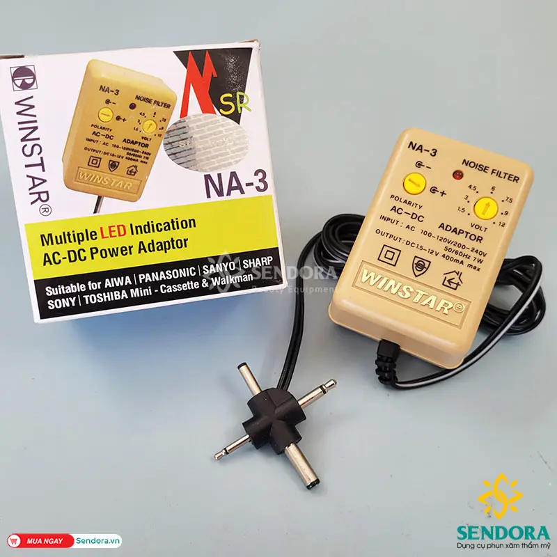 Sạc đa năng máy phun xăm (Adaptor) Winstar NA-2 và NA-3