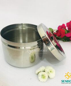 Hũ đựng bông y tế Inox size nhỏ 5x7cm