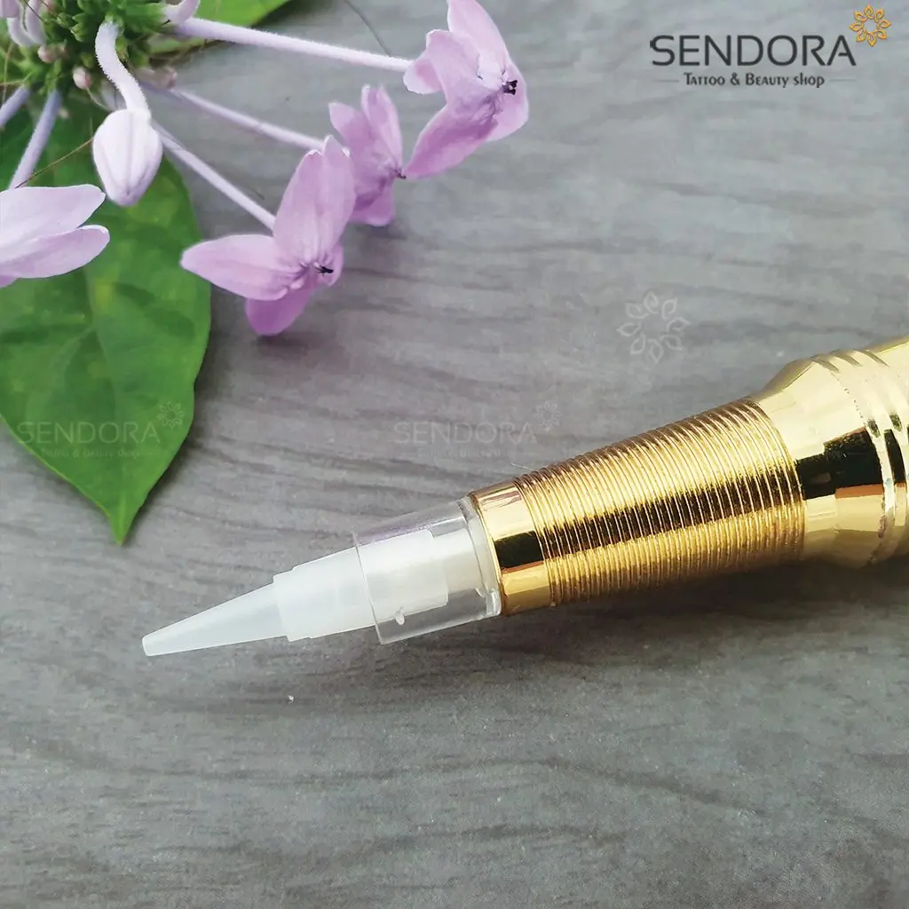 Đầu ngòi được lắp với kim 3 dòng máy phổ thông đầu tròn