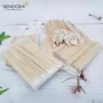 Tăm bông gỗ viền nét dùng trong phun xăm thẩm mỹ