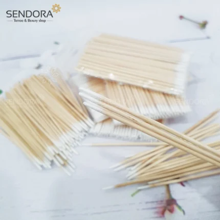Tăm bông gỗ viền nét dùng trong phun xăm thẩm mỹ