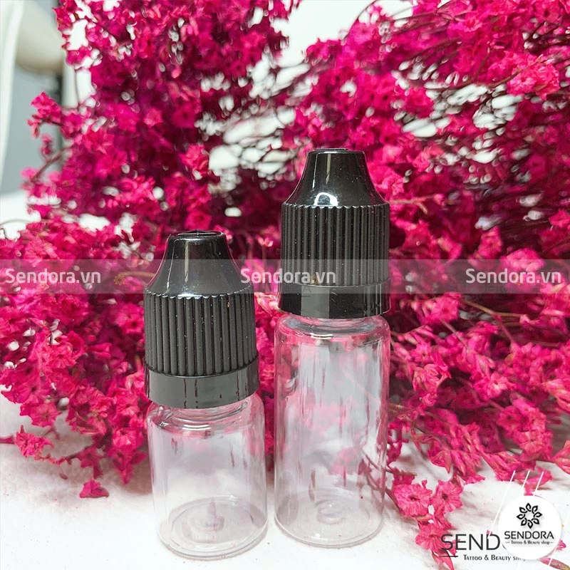 Chai chiết nhựa dùng đựng mực phun xăm