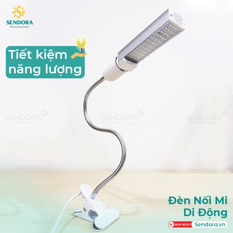 Đèn nối mi kẹp bàn giá rẻ, đèn nối mi di động