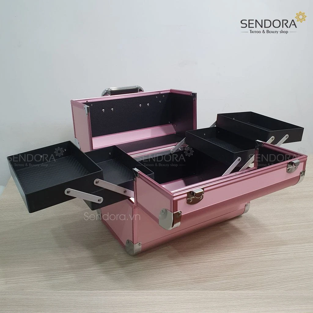 Cốp phun xăm SCP-322125 - Màu hồng 2 cốp phun xăm, cốp đựng dụng cụ phun xăm, cốp ltrang điểm giá rẻ giao tận nơi toàn quốc
