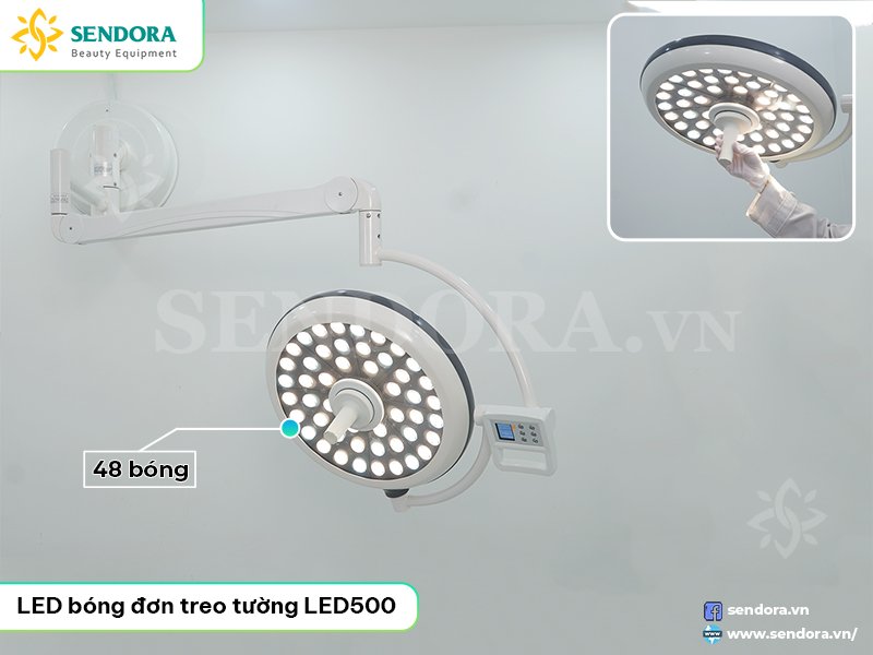 Đèn tiểu phẫu thú y treo tường Full LED bóng đơn LED500