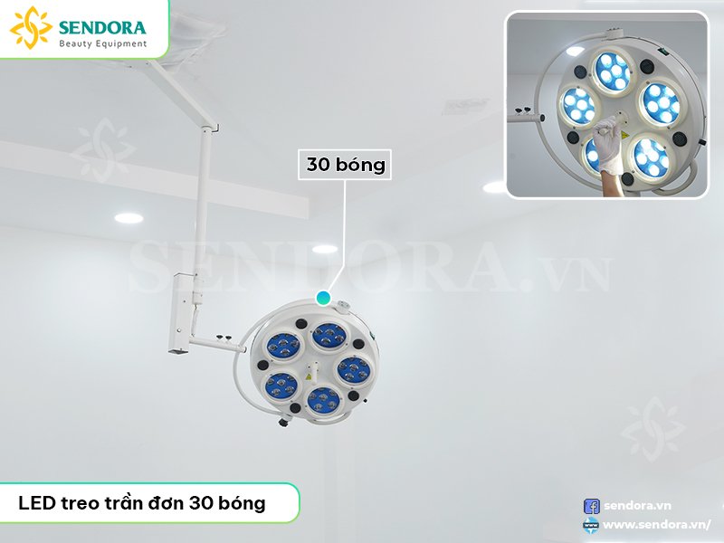 Đèn tiểu phẫu thú y treo trần LED 30 bóng