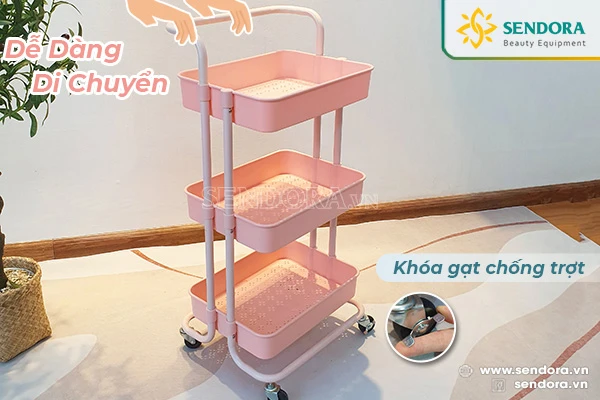 Xe đẩy spa 3 tầng nhựa ABS cao cấp HMTL-5020