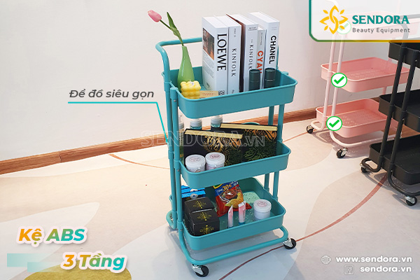 Xe đẩy spa 3 tầng nhựa ABS cao cấp HMTL-5020