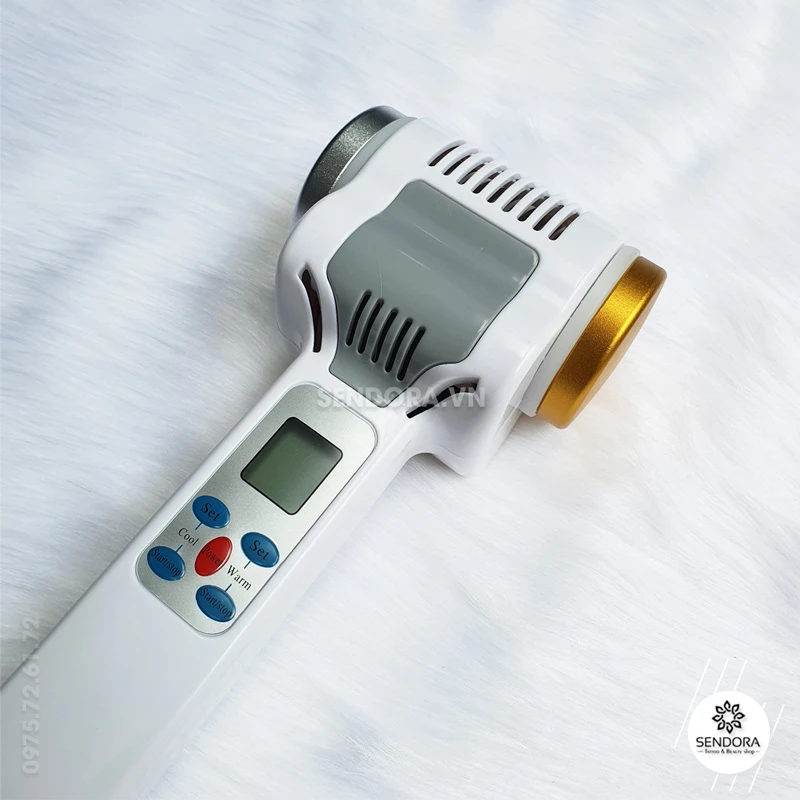 Búa massage điều chỉnh nhiệt độ nóng lạnh Lw-015 có thể sử dụng 2 đầu nóng, lạnh cùng một lúc.