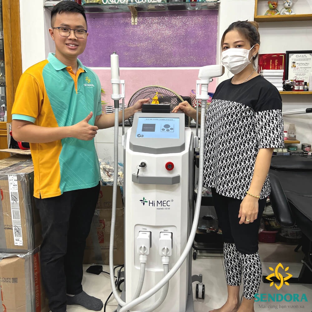 Bảng giá 7 loại máy xóa xăm tốt nhất hiện nay 38 Bàn giao máy laser đa năng 2in1 HMMS-5250 tại Phun xăm thẩm mỹ Cherry Trân - Bình Thạnh