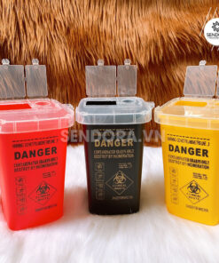 thùng rác mini đựng kim xăm