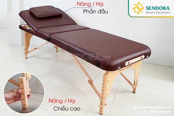 Giường có thể nâng hạ phân đầu và nâng hạ độ cao