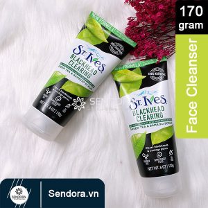 Sữa rửa mặt St.Ives Blackhead Clearing Green Tea & Bamboo Scrub 170g