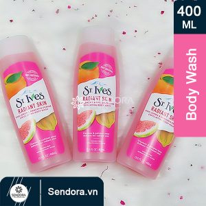 Sữa tắm St.Ives Radiant Skin pink lemon & mandarin orange 400ml được phân phối chính hãng tại Sendora