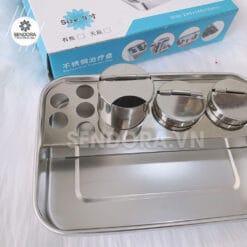 bo khay dung dung cu y te inox sendora