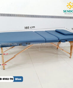 Giường massage gấp gọn Vali Hi-Mec HMBB-8102-70 màu xanh