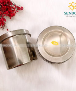 Hũ đựng bông y tế Inox ( Size 12x12cm )