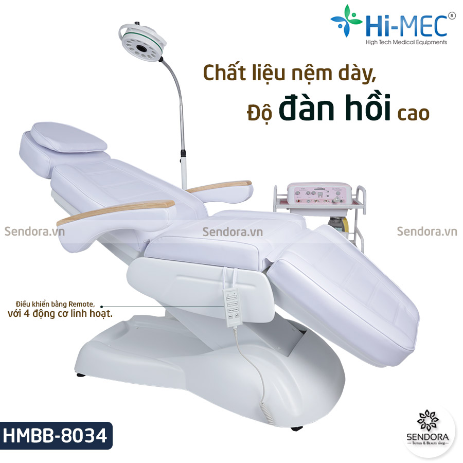 Giường nối mi chỉnh điện HMBB-8034 trang bị 4 động cơ cao cấp