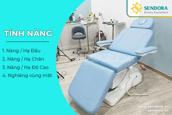 Ghế giường tiêm Filler chỉnh điện Hi-MEC HMBB-8060 (Màu Xanh)