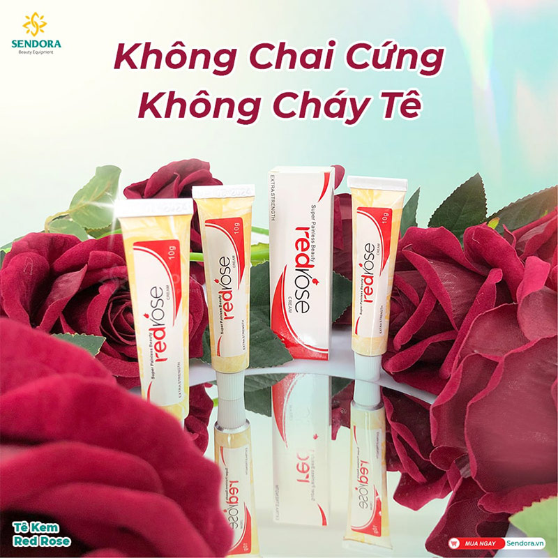 Tê ủ mày môi dùng trong phun xăm Red Rose 10g