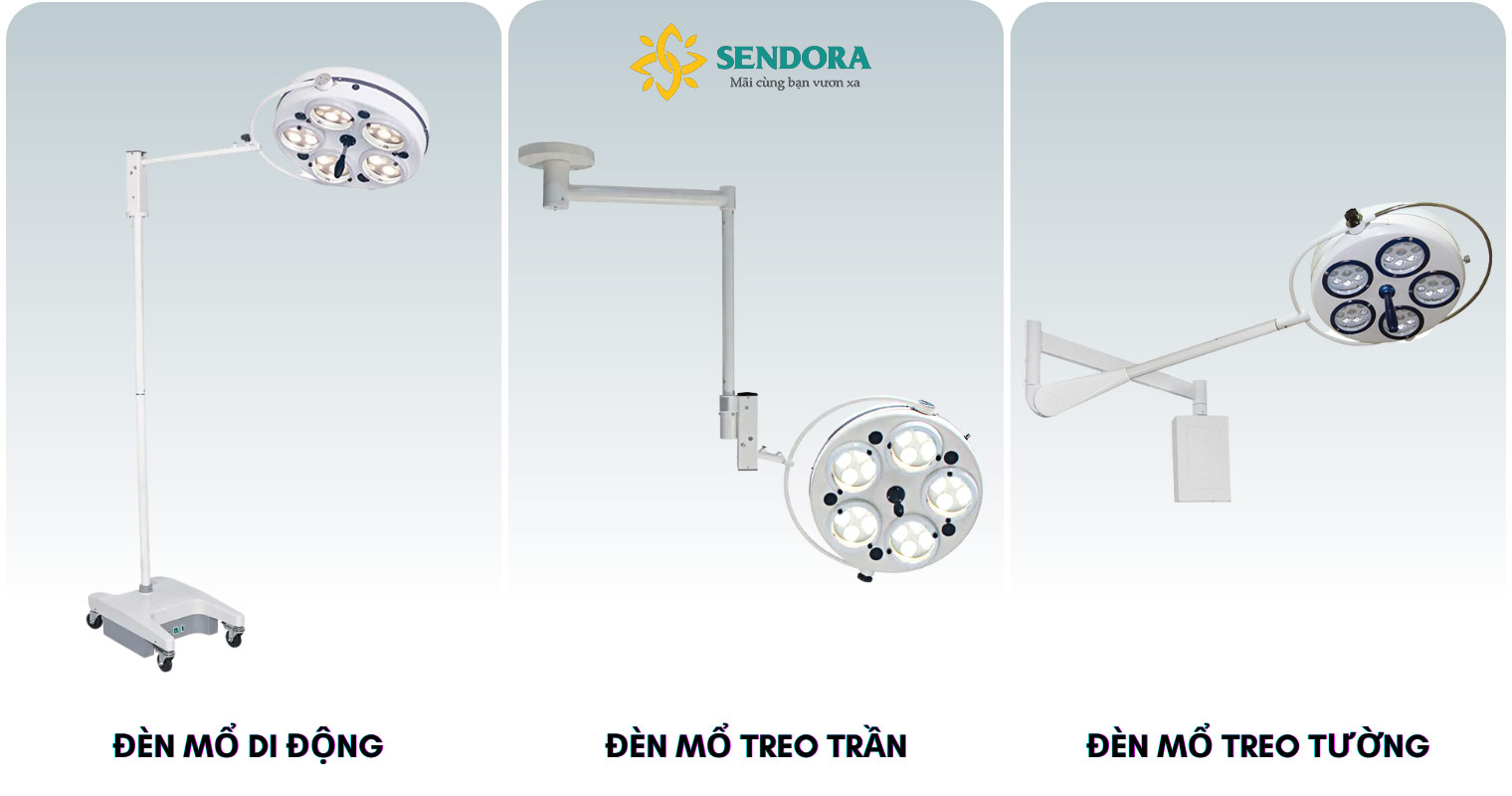 Các dạng thiết kế đèn mổ