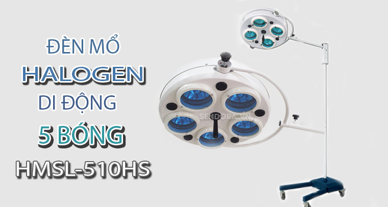 Đèn mổ halogen di động 5 bóng