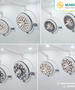 Đèn mổ treo trần 2 nhánh Full Led bóng đôi LED500/500 12 Đèn mổ treo trần 2 nhánh Full Led LED500/500