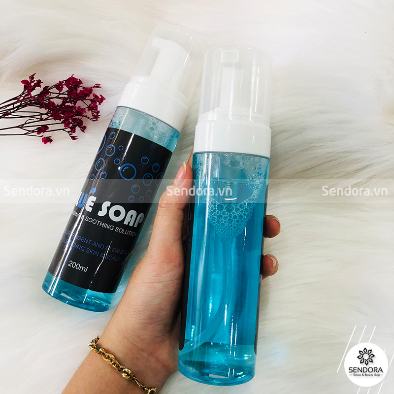 Dụng dịch vệ sinh sau phun xăm Bluesoap pha sẵn 200ml