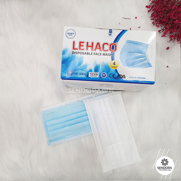 Khẩu trang y tế Lehaco 4 lớp lọc bụi mịn