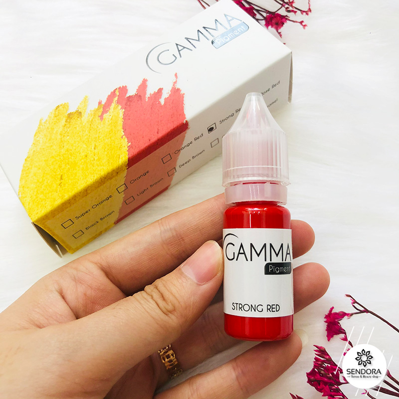 Mực phun môi Gamma Strong red Đài Loan