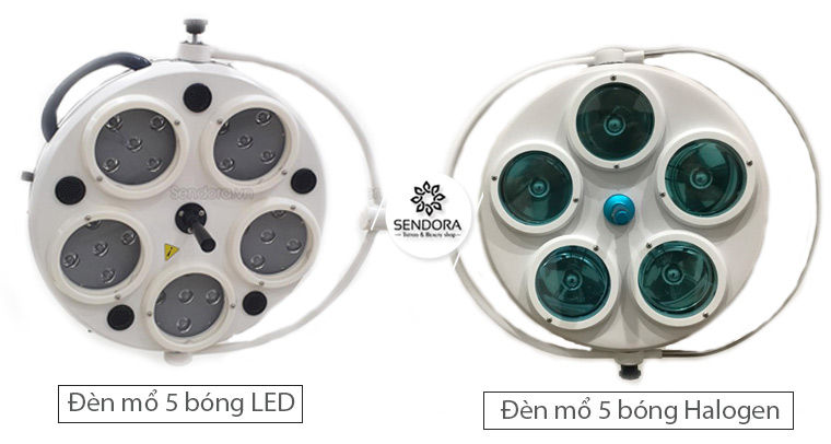 Sự khác nhau của đèn mổ halogen và đèn mổ 5 bóng Led