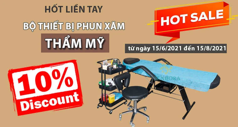 Hốt liền tay bộ thiết bị phun xăm thẩm mỹ