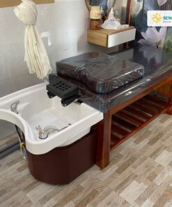 Giường gội đầu massage 2in1 bồn sứ