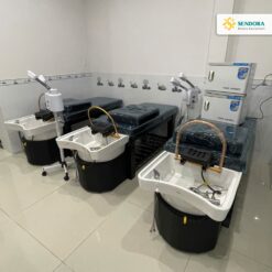 Giường gội đầu massage 2in1 bồn sứ