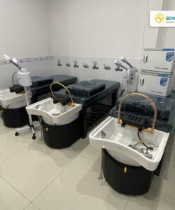 Giường gội đầu massage 2in1 – Bồn sứ 6 Giường gội đầu massage 2in1 bồn sứ