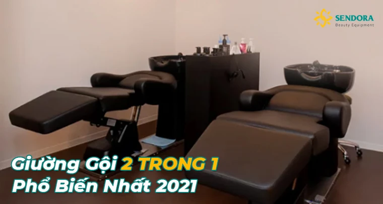 Giường gội đầu 2 trong 1 phổ biến 2021