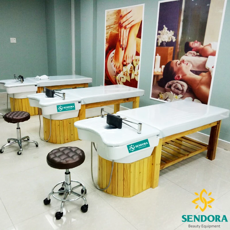 giuong-goi-dau-duong-sinh-massage-2in1-mau-bon-su-tai-tho-sendora1 Giường gội đầu dưỡng sinh massage 2in1 mẫu bồn sứ tai thỏ