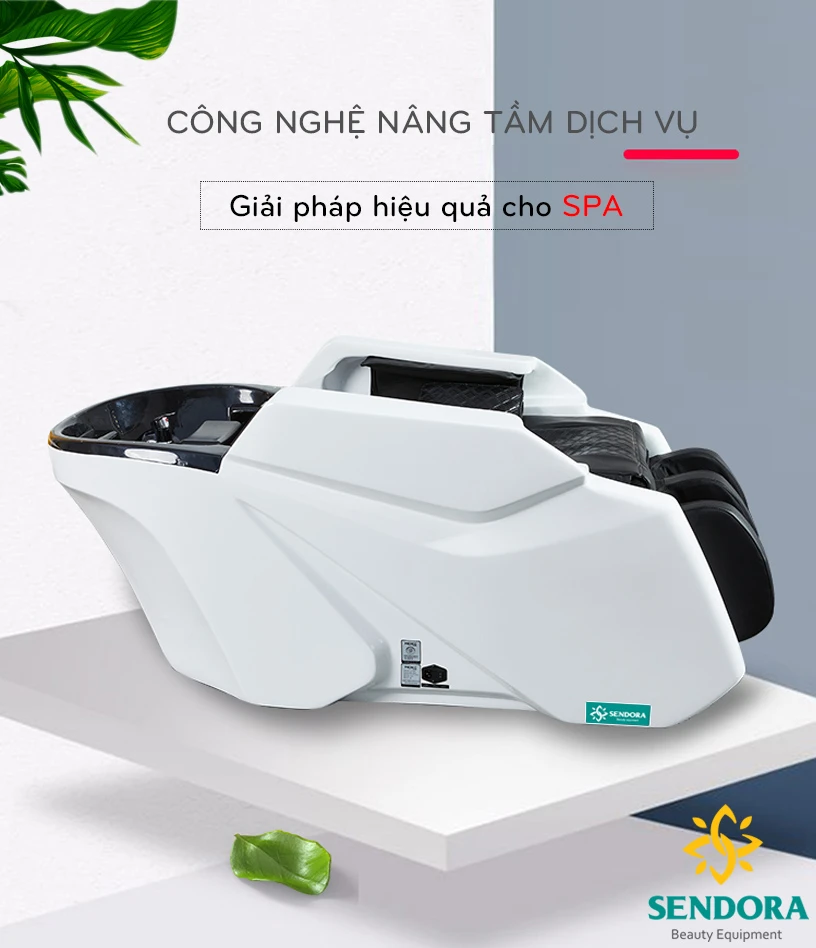 Giường gội đầu massage đa năng mang đến cho khách hàng những trải nghiệm thú vị khi vừa gội đầu, vừa massage toàn thân