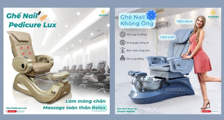 Các mẫu ghế làm nail nhập khẩu cao cấp