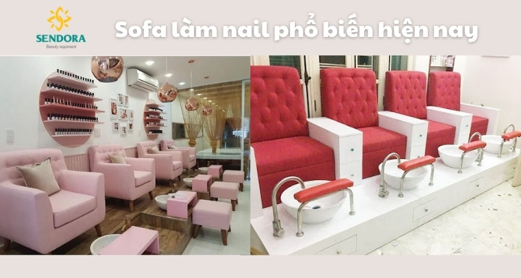 Ghế sofa làm nail phổ biến hiện nay