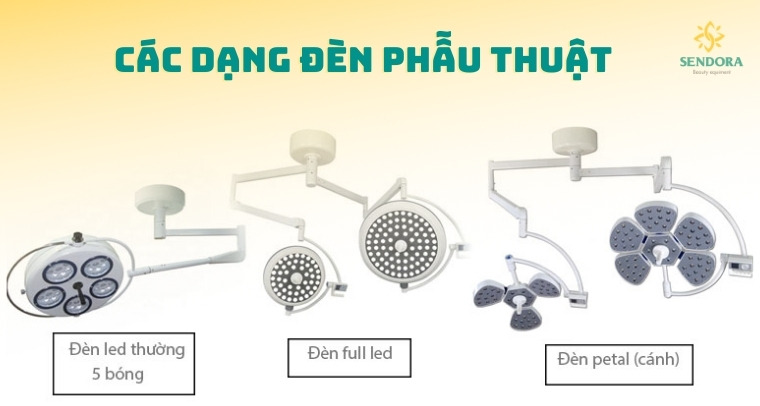 Các dạng đèn phẫu thuật phổ biến