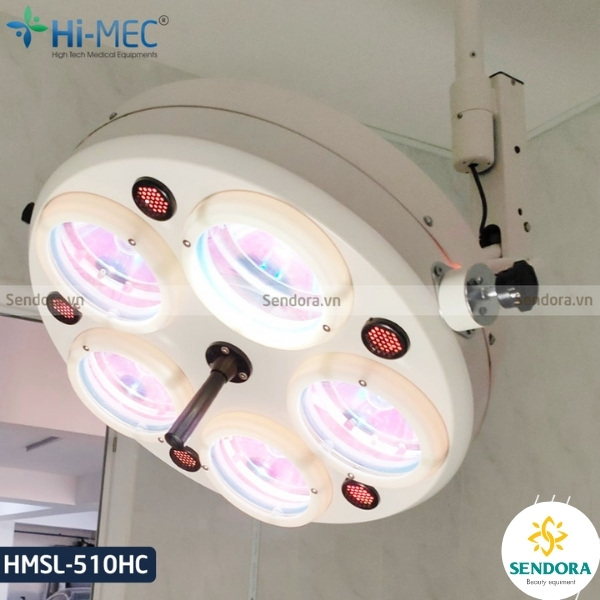 Đèn mổ 5 chóa treo trần bóng Halogen