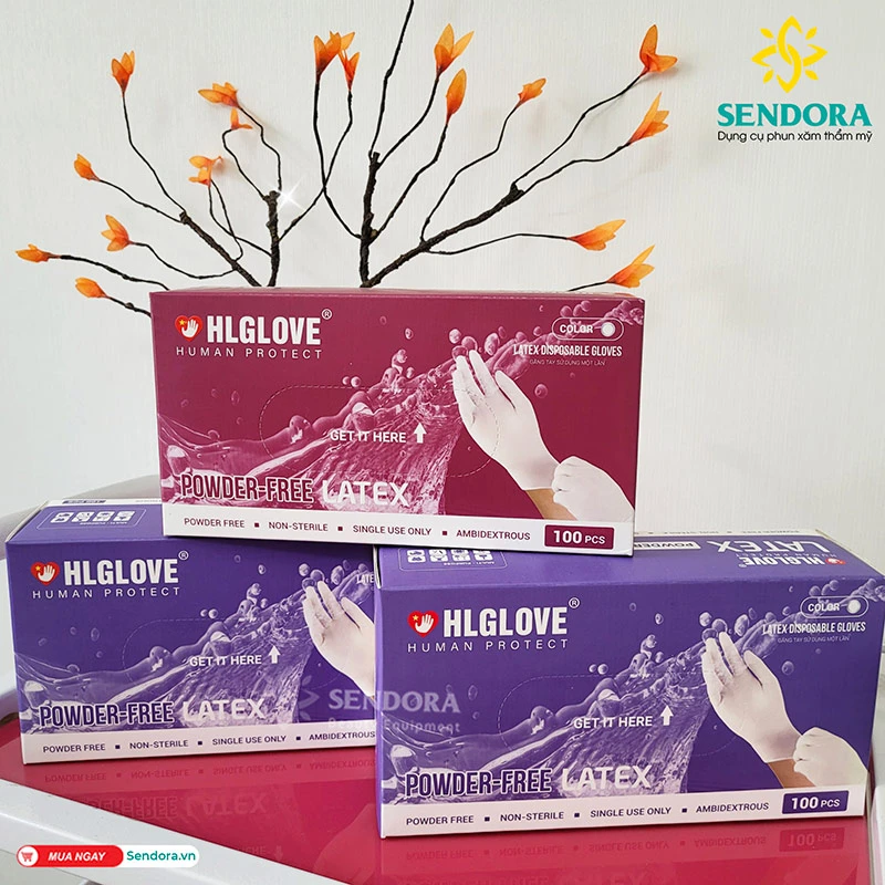 gang-tay-y-te-khong-bot-latex-hlglove-mau-trang Găng tay y tế không bột LATEX HLGlove màu trắng